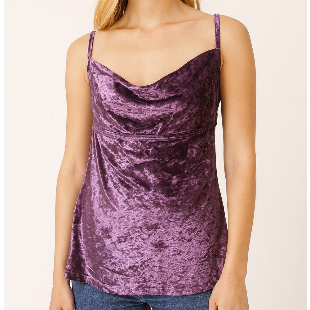 Free People Intimately All Night Velvet Tunic Cami Fig Jam